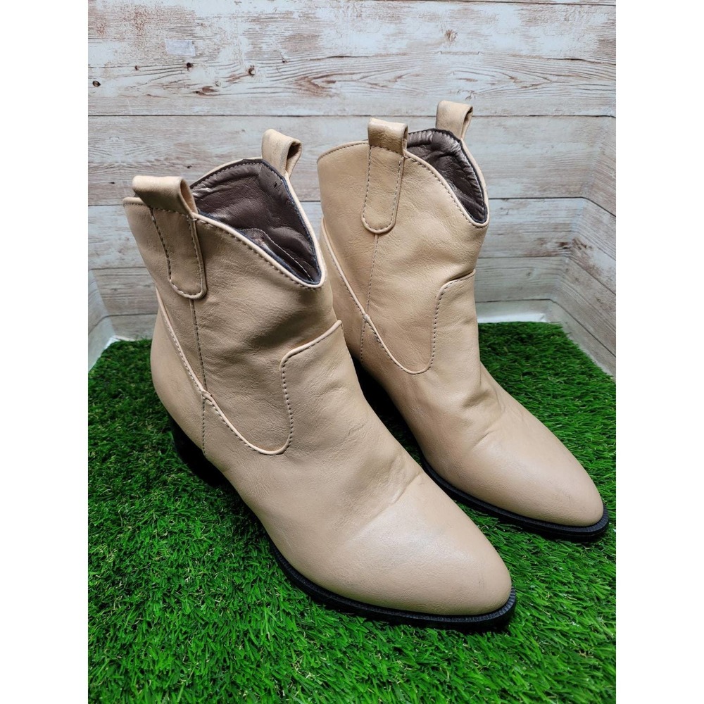 Classic Short Ankle Leather Cowboy Boots